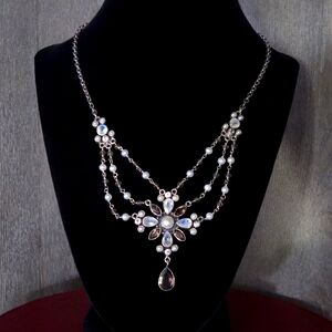Nicky Butler 925 Sterling Silver Smoky Quartz Moonstone Pearl Necklace Designer